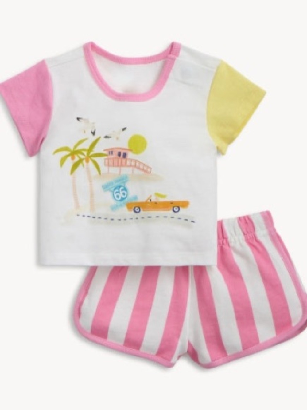 Magnetic Me | Jersey Tee & French Terry Short Set - Santa Monica